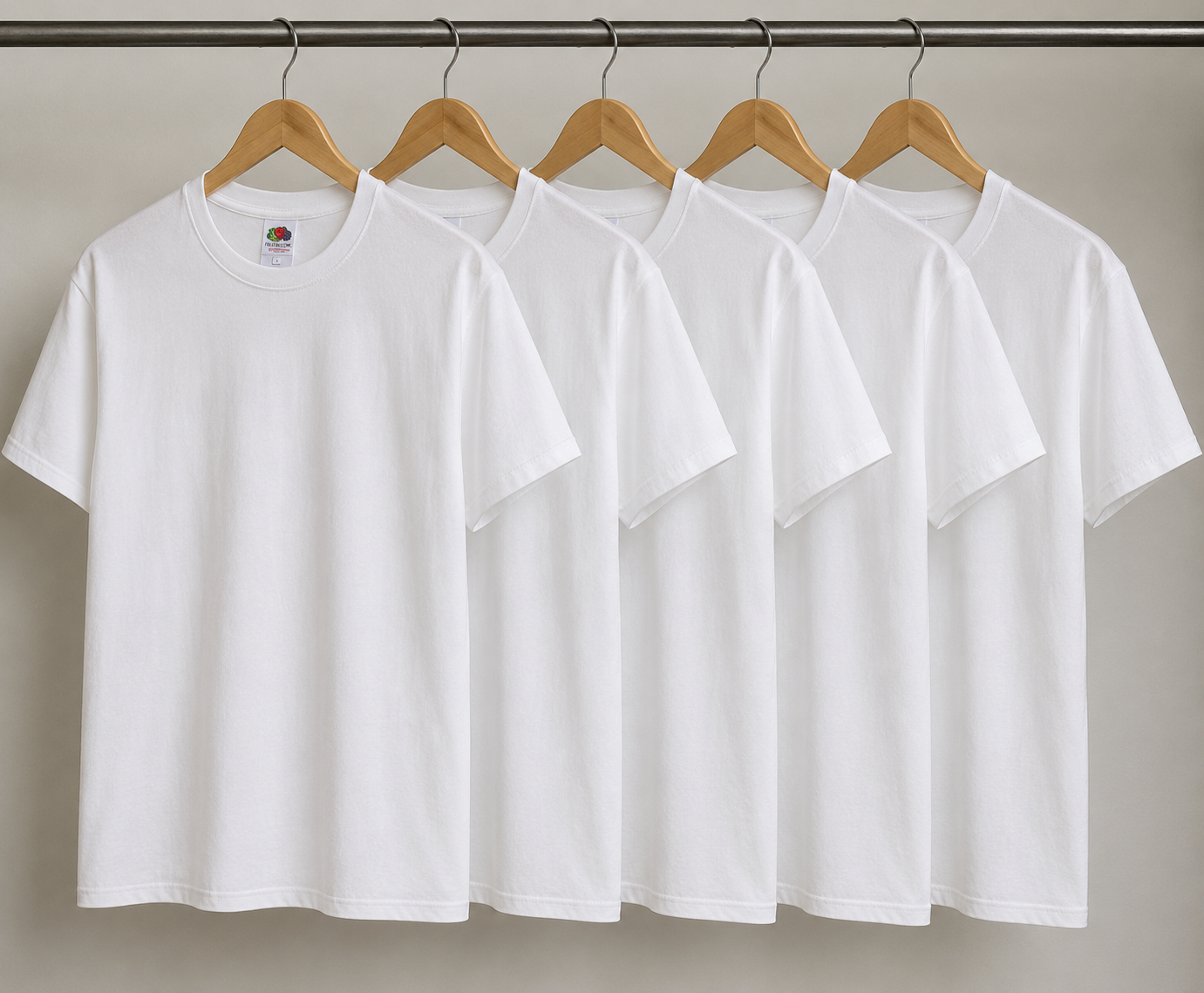 Fruit of the Loom, 5 Pack of White T-Shirts